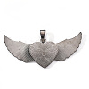 Alloy Pendant Cabochon Settings PALLOY-S107-001B-RS-2