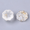 Two Tone Transparent Spray Painted Glass Beads X-GLAA-N035-06A-G07-2