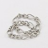 304 Stainless Steel Figaro Chains CHS-K001-82-B-2