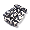 Tibetan Style Double Tiger dZi Beads TDZI-D008-10-2