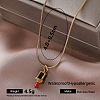 304 Stainless Steel Enamel Lipstick Pendant Necklaces for Girls VK7277-2-1