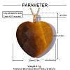 304 Stainless Steel with Amazonite Pendants GG-OY001-02G-03-2