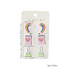 3 Pairs Back-to-school Acrylic Stud Earrings FS-WGAA197-21-1
