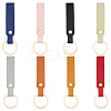AHADERMAKER 8Pcs 8 Colors PU Imitation Leather Keychains KEYC-GA0001-19-1
