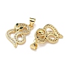 Brass Micro Pave Cubic Zirconia Pendants KK-L243-29G-07-2