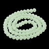 Imitation Jade Solid Color Glass Beads Strands EGLA-A034-J6mm-MD01-4
