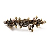 Flower Alloy Rhinestone Hair Barrettes PHAR-S604-01AG-04-1