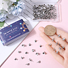 120Pcs 4 Styles 201 & 304 Stainless Steel Cup Peg Bails Charms STAS-SC0006-06-3