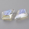 Embossed Glass Rhinestone Pendants GLAA-J101-01B-001SI-3