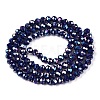 Electroplate Glass Beads Strands EGLA-A044-P4mm-B07-3