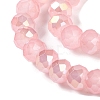 Baking Electroplate Glass Beads Strands DGLA-A039-J8mm-B08-2