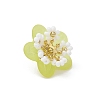 Glass Seed Beaded Flower Pendants PALLOY-MZ01128-03-3