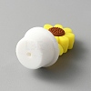Sunflower Pot Food Grade Eco-Friendly Silicone Beads SIL-TAC0002-17B-2