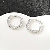 Brass Huggie Hoop Earrings KK-CBA8324-18E-P-1