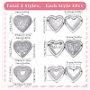 12Pcs 3 Styles 316 Stainless Steel Locket Pendants STAS-SC0007-55-2