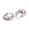 Alloy Huggie Hoop Earrings EJEW-M206-05A-2