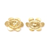 6-Petal Brass Bead Caps KK-I669-06G-3