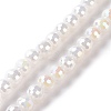 Electroplate Opaque Solid Color Glass Beads Strands GLAA-E036-10E-1