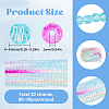10 Strands 5 Styles Transparent Gradient Color Glass Beads Strands GLAA-SC0002-03-2