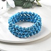 Synthetic Turquoise Jasper Bead Stretch Bracelets X-BJEW-K212-B-022-3
