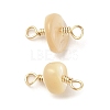 Natural Shell Nuggets Links Connector Charms KK-M266-18G-1