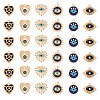 SUPERFINDINGS 36Pcs 6 Style Alloy Enamel Pendants FIND-FH0007-26-1