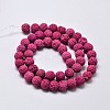 Natural Lava Rock Round Bead Strands G-I124-6mm-05-3