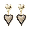 3 Pairs 3 Style Clear Cubic Zirconia Heart Dangle Stud Earrings EJEW-JE05082-5