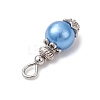 8Pcs Imitation Pearl Acrylic Pendants PALLOY-JF04220-02-5