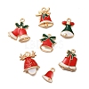 Christmas Theme Alloy Enamel Pendants FIND-M039-01G-1