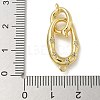 Rack Plating Brass Micro Pave Clear Cubic Zirconia Fold Over Clasps KK-K392-48G-3