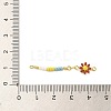 Glass Seed Beads Flower Links Connector Charms KK-M266-10G-4