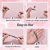 2Pcs Clear Plastic Tube Box & Alloy Paw Print and Wings Pendant Iron Chain Necklaces NJEW-DR00026-3