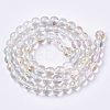 Transparent Spray Painted Glass Bead Strands GLAA-N035-03B-B07-2