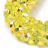 AB Color Plated Transparent Electroplate Beads Strands EGLA-H104-06C-3