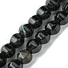 Natural Black Agate Beads Strands G-H023-A03-01-1