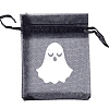 Halloween Organza Ghost Printed Gift Bags with Drawstring PW-WG768D7-01-1