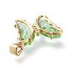 Brass Micro Pave Clear Cubic Zirconia Pendants ZIRC-P079-D01-10-2