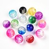 Baking Painted Transparent Crackle Glass Beads DGLA-Q018-6mm-M01-2