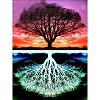 Fancy Tree Sunset Glow Reflection Scenery DIY Diamond Painting Kit PW-WG37444-01-1