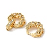 Rack Plating Brass Micro Pave Clear Cubic Zirconia Fold Over Clasps KK-E084-30G-2