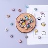 Polymer Clay Rhinestone European Beads CPDL-JP0001-01-3