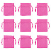20Pcs Rectangle Polyester Imitation Burlap Packing Pouches Drawstring Bags ABAG-TA0001-95E-3