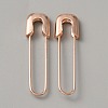 Exquisite Alloy Safety Pin Shape Hoop Earrings for Women EJEW-WH0001-17RG-1