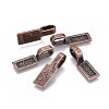 Tibetan Style Alloy Glue-on Flat Pad Bails TIBE-4710-R-NR-1