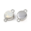 Brass Pave Cubic Zirconia Connector Charms KK-H078-06P-02-2