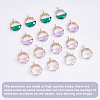 16Pcs 4 Colors Glass Pendants GLAA-GA0001-32-4