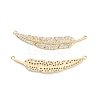 Brass Micro Pave Cubic Zirconia Connector Charms KK-E068-VC481-1