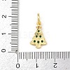 Christmas Brass Micro Pave Cubic Zirconia Pendants KK-K411-02G-3
