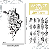 20Pcs 20 Styles Removable Temporary Water Proof Tattoos Paper Stickers DIY-CP0012-48A-2